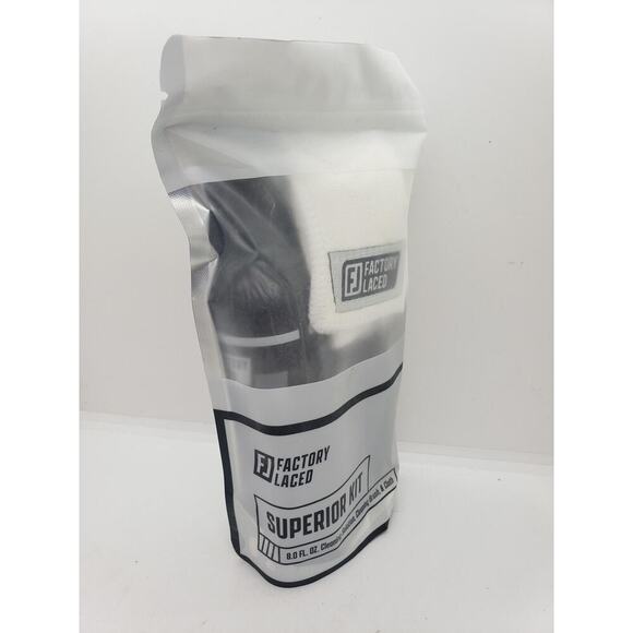 Factory Laced Superior Sneaker Shoe Cleaning Kit 8oz Solution Brush Cloth NEW - Picture 5 of 7